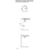 Semi-built-in, square ceramic washbasin Trafford