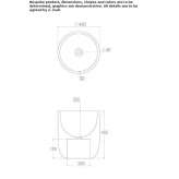 Round countertop washbasin Mezzano