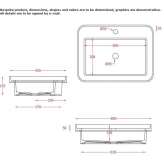 Rectangular countertop ceramic washbasin Rodby