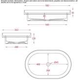 Oval countertop ceramic washbasin Rodby