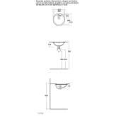Okrągła umywalka ceramiczna podtynkowa Trafford