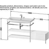 Console washbasin with drawers Aksdal