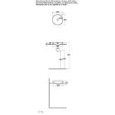 Semi-built-in round ceramic washbasin Trafford