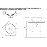 Umywalka ceramiczna kwadratowa nablatowa Stignano