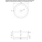 Round countertop washbasin made of resin Sonico