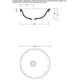 Recessed, round, single ceramic washbasin Arpacay