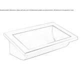 Rectangular single washbasin made of stainless steel Coroico