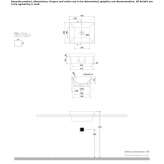 Wbudowana prostokątna umywalka ceramiczna Torrijas