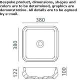 Dolotek© square countertop washbasin Ojus