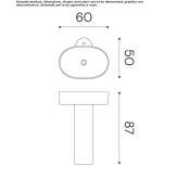 Livingtec® washbasin on an oval pedestal Generac