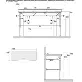 Console double ceramic washbasin with towel rail Lugrin