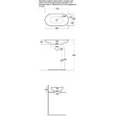 Umywalka nablatowa owalna pojedyncza Albinia