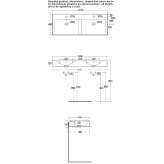 Podwójna prostokątna umywalka ścienna Albinia