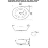 Oval countertop washbasin Oakford