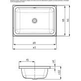 Countertop washbasin made of enamelled steel Opmeer