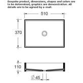 Corian® rectangular countertop washbasin Verovany