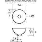 Corian® round countertop washbasin Cardak