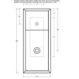 Ceramic countertop washbasin, rectangular, single Sedbergh