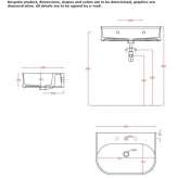 Oval wall-mounted ceramic washbasin Maser