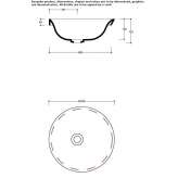 Round single ceramic washbasin Arpacay