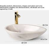 Single oval countertop washbasin Barooga