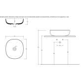 Single ceramic countertop washbasin Larga