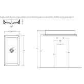 Ceramic countertop washbasin, rectangular, single Nyul