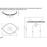 Umywalka ceramiczna nablatowa owalna Stignano