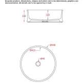 Round ceramic washbasin, countertop Maser