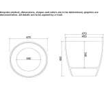 Round countertop washbasin Kubachi