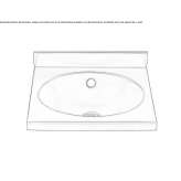 Single oval washbasin made of stainless steel Poquoson