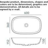 Dolotek© rectangular countertop washbasin Ojus