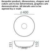 Dolotek© round countertop washbasin Ojus