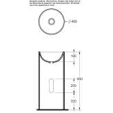 Freestanding round Corian® washbasin Seeberg