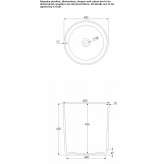 Round countertop washbasin made of resin Sonico