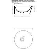 Umywalka ceramiczna nablatowa, okrągła, pojedyncza Arpacay