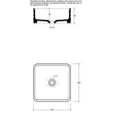 Single square ceramic washbasin Tecka