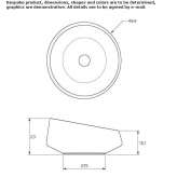 Round countertop washbasin made of composite material Overberg