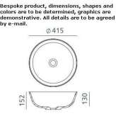 Dolotek© round countertop washbasin Ojus