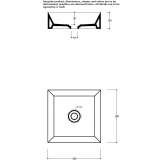 Single square ceramic countertop washbasin Nyul