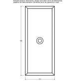 Ceramic countertop washbasin, rectangular, single Sedbergh