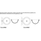 Recessed round ceramic washbasin Albany