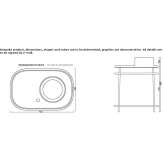 Round ceramic console washbasin with integrated countertop Albany