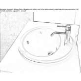 Recessed oval ceramic washbasin Albany