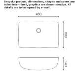 Rectangular undercounter washbasin Salillas