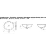 Oval ceramic washbasin, recessed Albany
