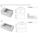 Single Solid Surface wall-mounted washbasin Gharb