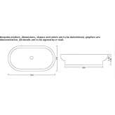 Oval countertop ceramic washbasin Albany