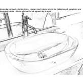 Oval countertop ceramic washbasin Albany