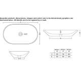 Oval countertop ceramic washbasin Albany